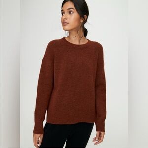 Aritzia Babaton Thurlow Sweater Size Small Wool Alpaca Fuzzy Crew Neck Copper